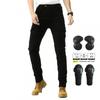 Mens Motorcycle Riding Pants With Integrated Protection Pads All-Season Stretch Cotton Biker Trousers Street Track Use