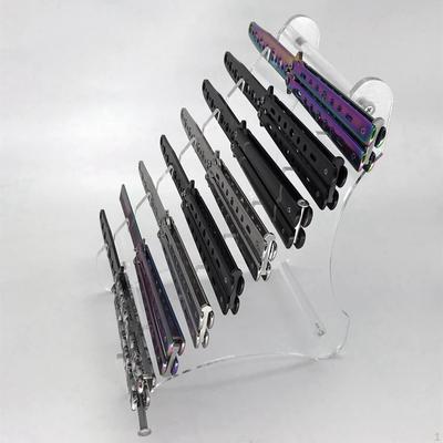 Messertisch-Ausstellungsstand aus Acryl, transparente, klare Ablage für Outdoor-Sportbegeisterte, Zubehör