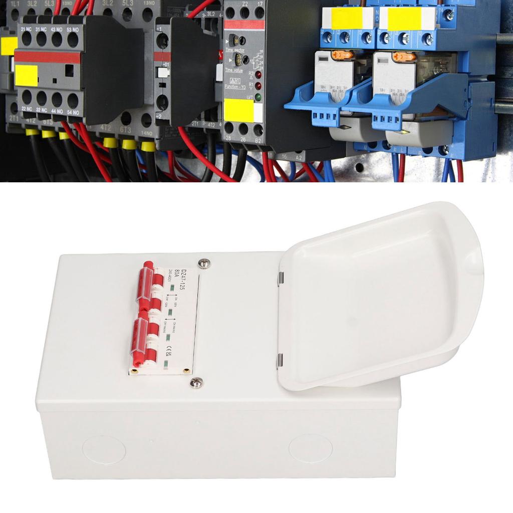 Dual Power Distribution Box Leakage Protection Guide Rail Mounted Mains To Generator Changeover Swit