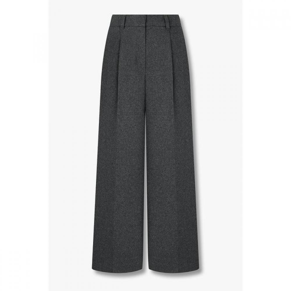 VOV Широкие брюки из смесовой шерсти с одной складкой blacks/S