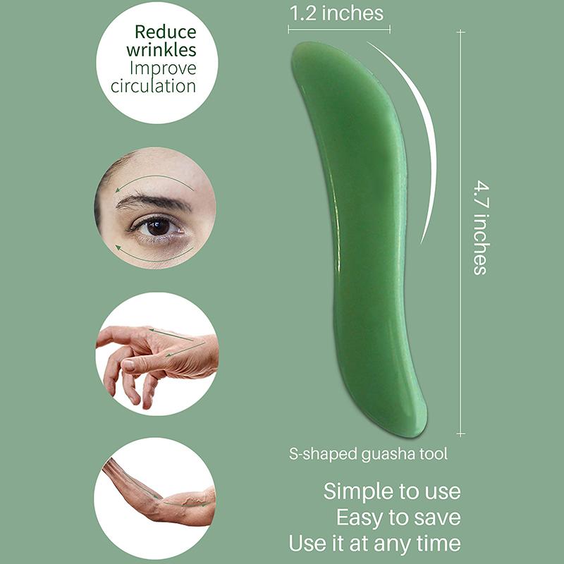 Gua Sha Massage Tools, 1Pcs Gua Sha Tools of Multi-Shapes, Guasha Scraping Massage Tools for Face and Body