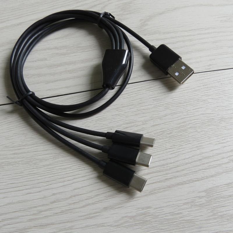 Multi 3 in 1 USB C Long Charger Cable Charging Cord Multiple Ports Long Charging Cable Type C Connector for Cellphones