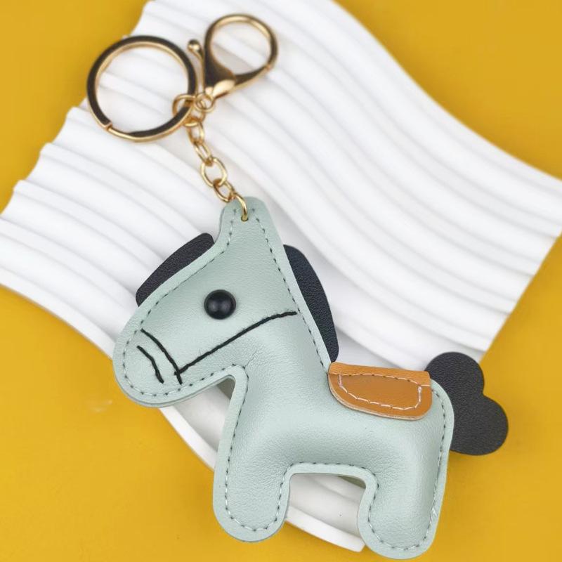 Year of the Horse, leather pony keychain pendant, simulated leather pony pendant, there will be money soon, trendy bag pendant.