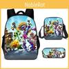 Plants Vs Zombies Kids School Backpack Threepiece Gift Set For Students Young