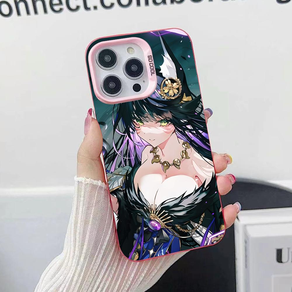 Azur Lane Musashi Pink Translucent Mobile Phone Case for iPhone 17 16 15 14 13 12 11 X XR XS Air Pro Max Plus Colorful Cover