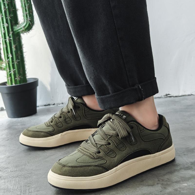 Men's shoes trendy moral training men's trendy canvas shoes versatile niche design Hong Kong style white shoes ins