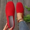 Women's Slip-on Flat Shoes, Breathable Square-toe Wide-fit Large-size Shoes, Casual Lightweight Walking Shoes for All Seasons, Women Shoes