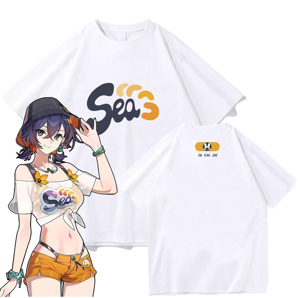 Belle Themed Streetwear Shirt Zenless Zone Zero Kawaii Unisex Tees Anime Cotton Band T-shirt Apparel Gamer Merch Great Gift Fans Clothing summer Tops