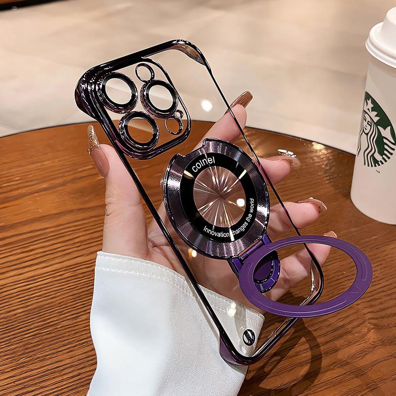 Anwendbar auf iPhone16 Magnetische Handyhülle Apple 15 Promax Schutzhülle 14 Transparent Galvanisiert Ohne Rand