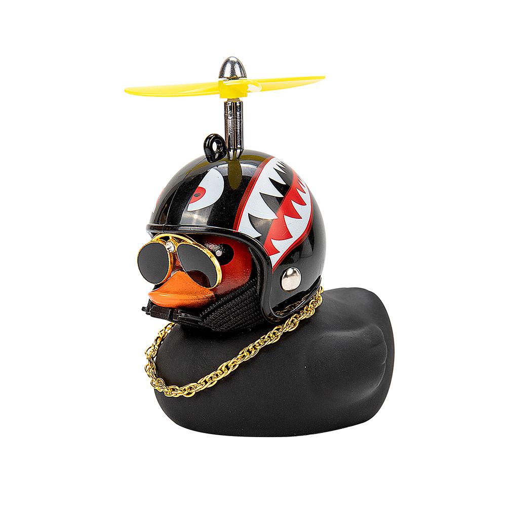 Car Small Yellow Duck Goods Gift Broken Wind Helmet Car Decoration Bicycle Deco Wind-breaking Wave-breaking Duck Car Styling