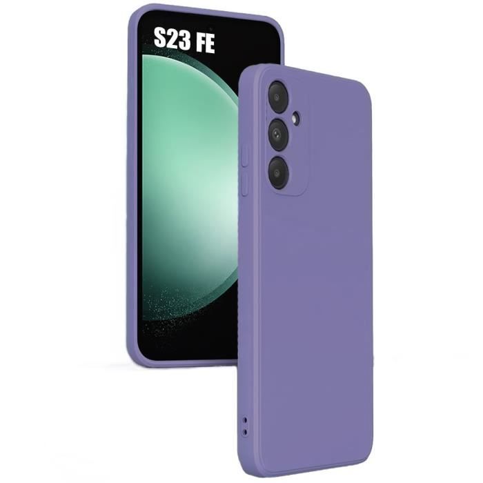 Coque - Samsung - Galaxy S23 FE - Silicone Liquide - Violet Foncé - Antidérapante