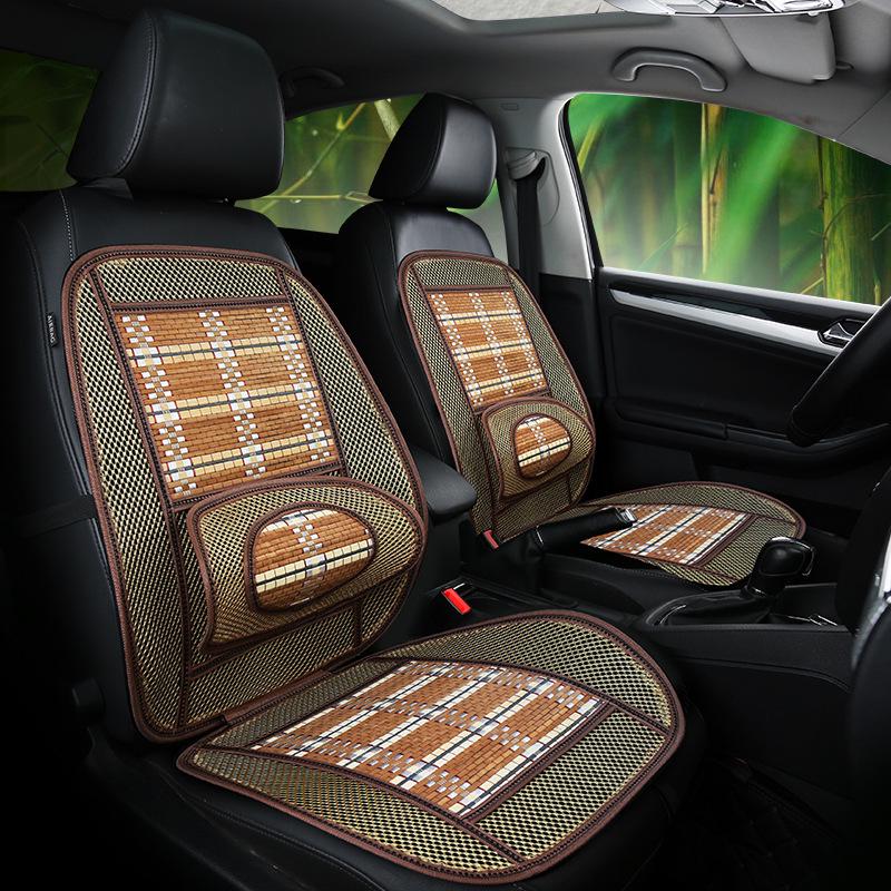Coussin de Support Lombaire Universel en Soie Glacée - Respirant, Coussin de Siège Frais pour Voiture