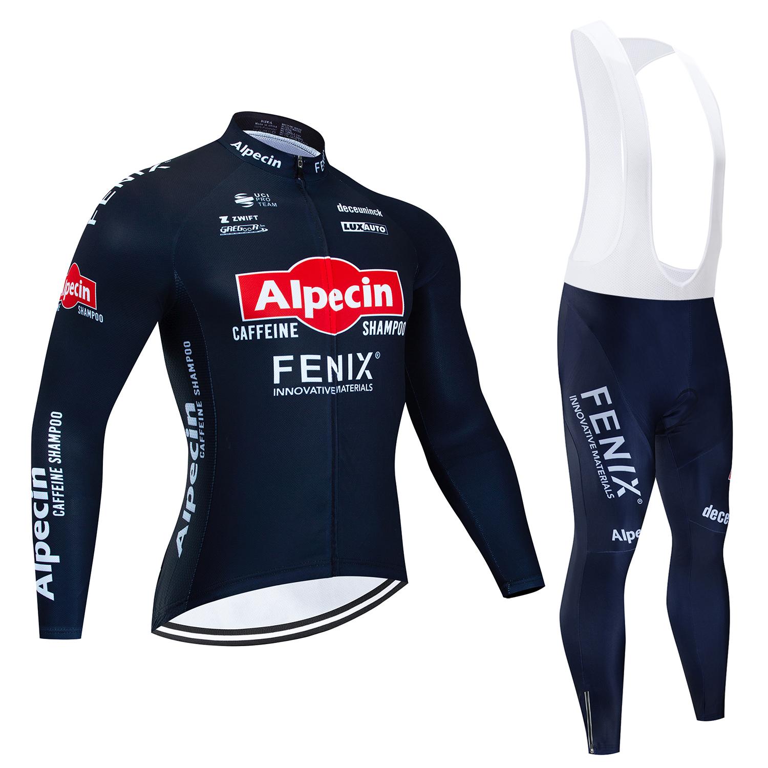 

Alpecin New Team Дышащий Длинный Рукав Мужской Велосипедный Джерси Комплект MTB Велосипедная Одежда Осенняя Велосипедная Одежда Maillot Ropa Ciclismo S