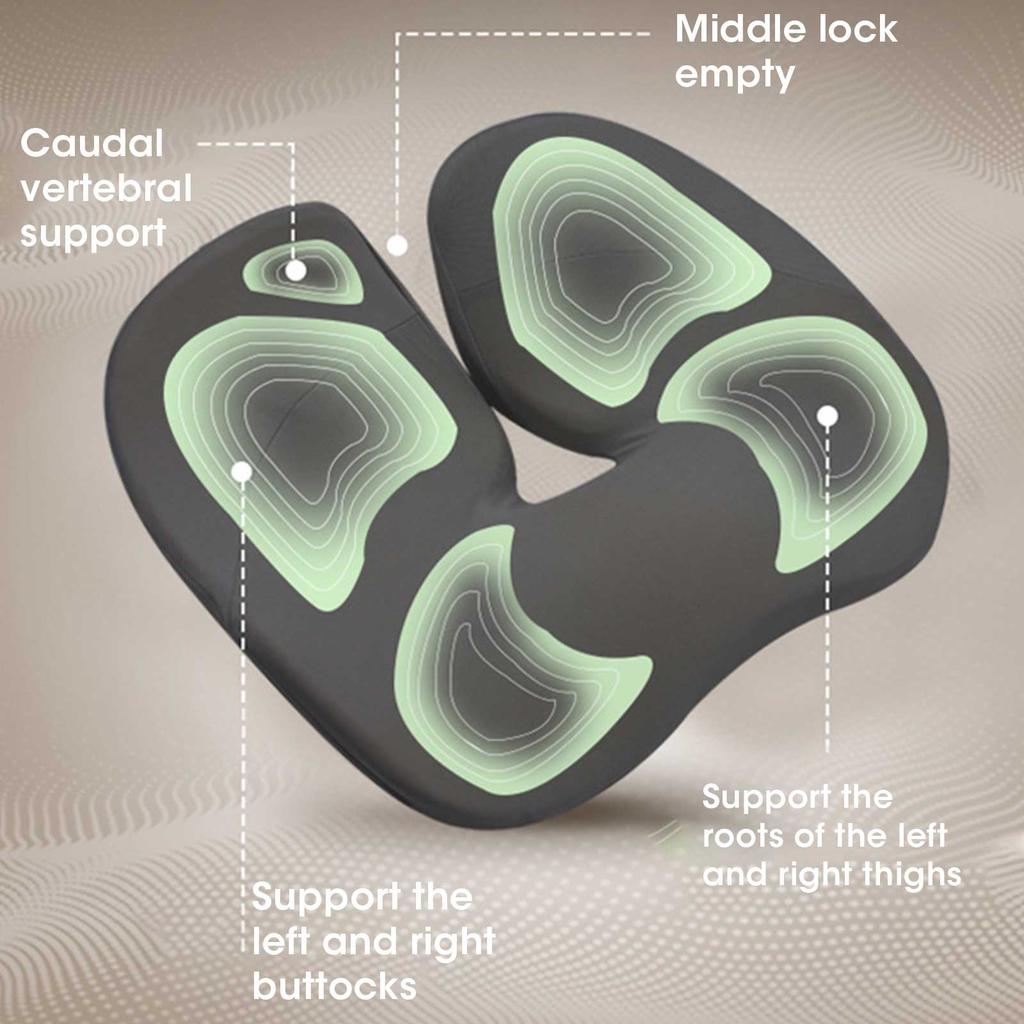 Car Seat Cushion Non-Slip Orthopedic Memory Foam Coccyx Cushion Relief Comfort Office Chair Tailbone Sciatica Back Pain