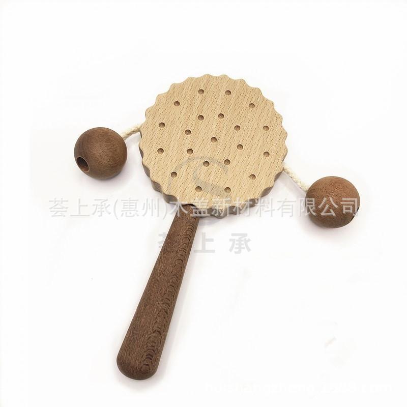 Wooden Baby Toys, Rattle, Teething Toy, Baby's 100-Day And First Birthday Photo Props, Accessories, Toy Wooden Ring