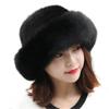 Faux Fur Trimmed Winter Fashion Hat for Women Fashionable Outdoor Warm Hats Christmas Gift