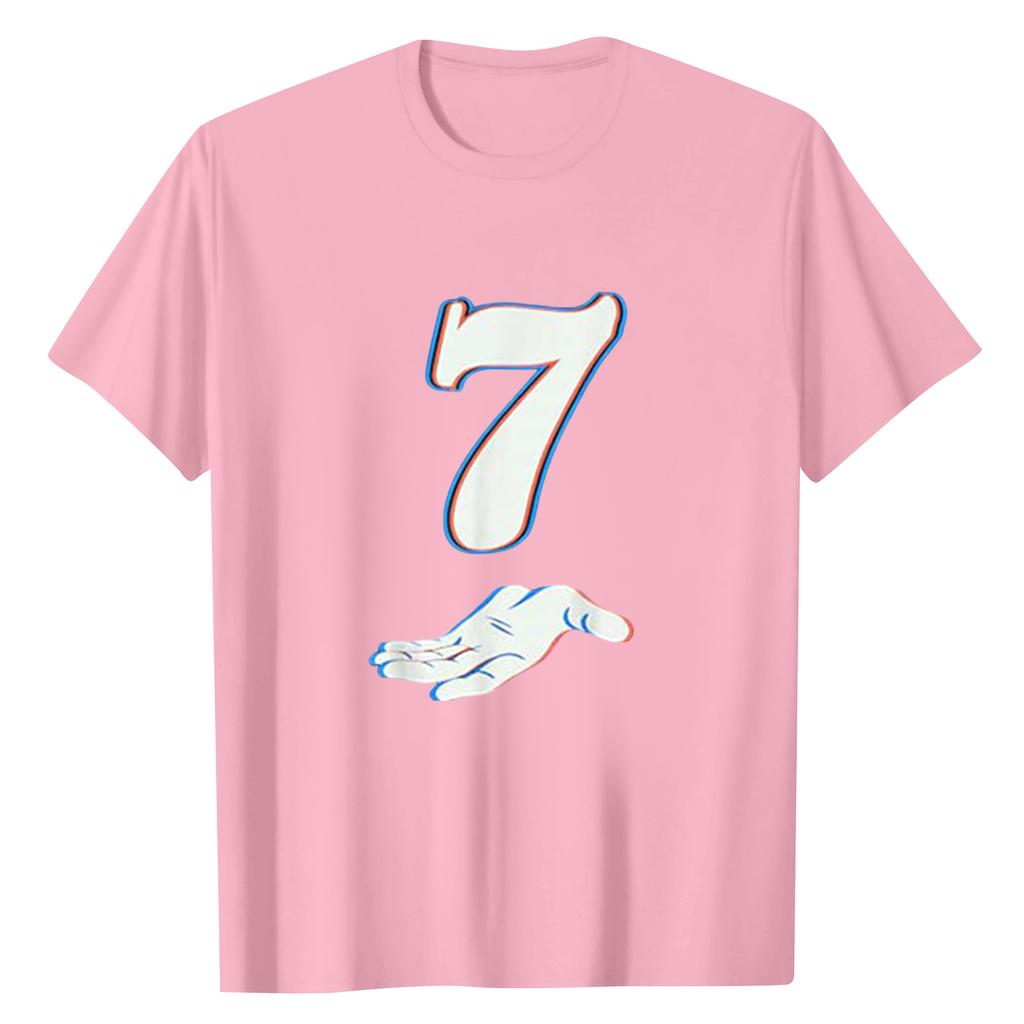 Ladies' Digital Printed Casual Round Neck Short Sleeved Top