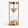 Brass Hourglass Pink Sand, 15 Cm Nautical Desk Decor Office, Study Room Housewarming, Birthday Wedding Anniversary Christmas Gift