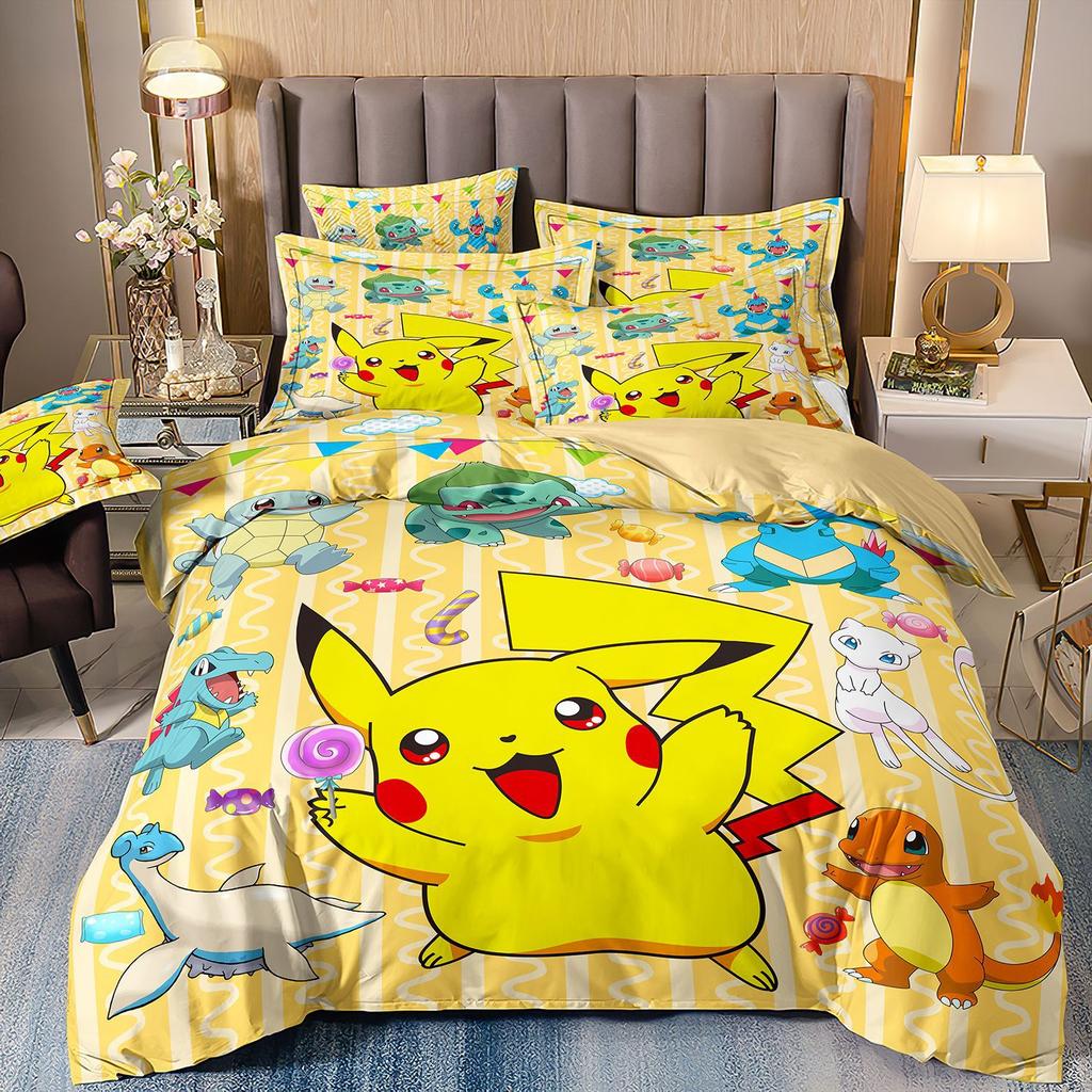 3D Printed Quilt Cover Three-Piece Set Four-Piece Set Children'S Cartoon Duvet Cover
