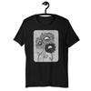 STRAIGHT CUT T-SHIRT Flower Monster Folk Art Print Quirky Birthday Housewarming Gifts Funny Creepy Cute Cool Surreal Weird Flowers Quirky