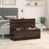 Chest In Brown Oak Look 102 X 35 X 35 Cm Engineered Wood