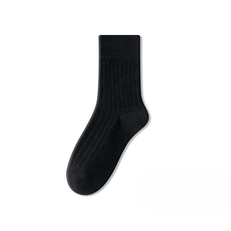 Summer Pure Cotton Mid-calf Socks for Girls In A School Style with Small Leather Shoes and Boneless Socks