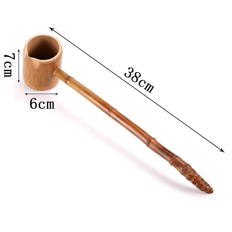 ZISIZ Chinese Retro Bamboo Long-Handled Water Dipper & Wine Ladle Set
