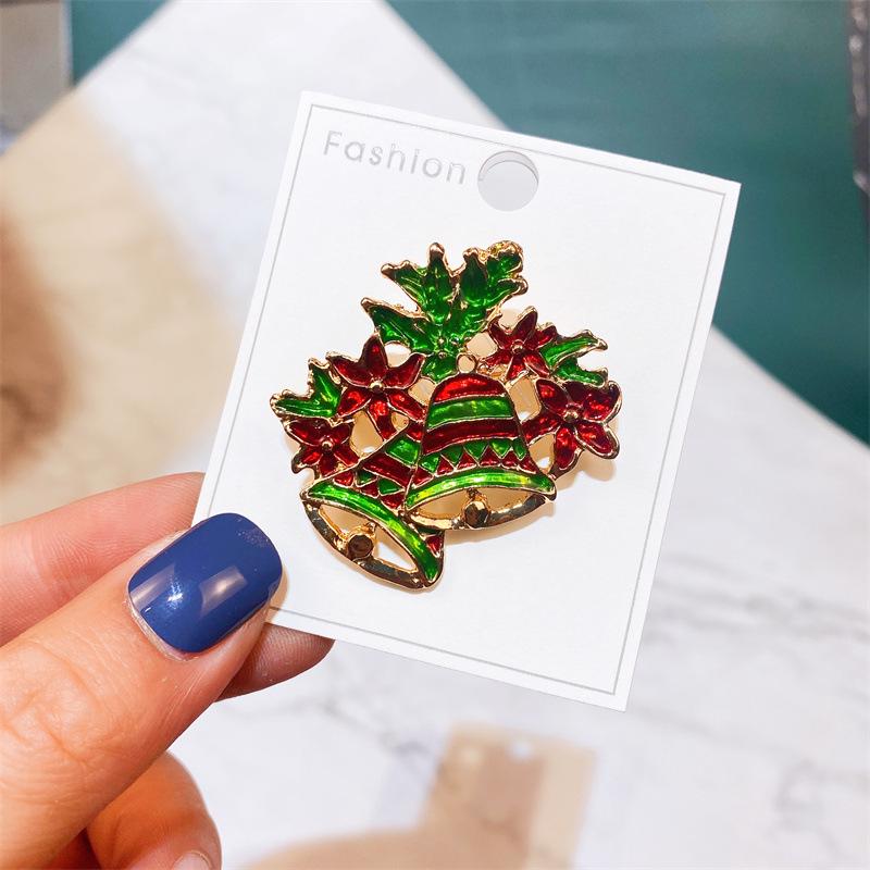 Yimu Alloy Christmas Brooch - Santa Claus & Tree Ornament Corsage