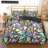 Building Block King Queen Duvet Cover Colorful Brick Bedding Set for Boys Teens Adults Cartoon 2/3pcs Polyester Comforter Cover