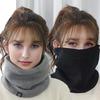Two Piece Men's Windproof Set Outdoor Winter Autumn Scarf Gloves Collar and Cashmere Warm Knitted Scarf Set for Cycling Needs
