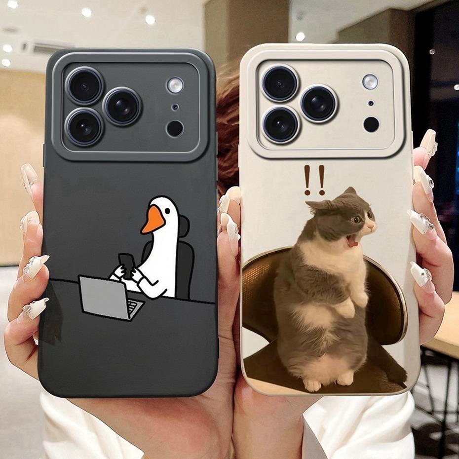 Cute Cartoon Phone Case For iPhone 17 Pro Max 17 Air Soft Silicone Shockproof Cases For iPhone17 17Pro 17Air Covers Bumpers