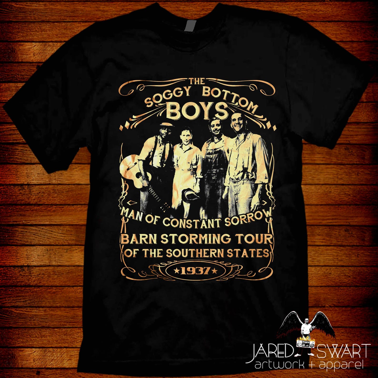 Soggy Bottom Boys T shirt: Oh Brother, Where Art Thou Inspired Pop Art XL