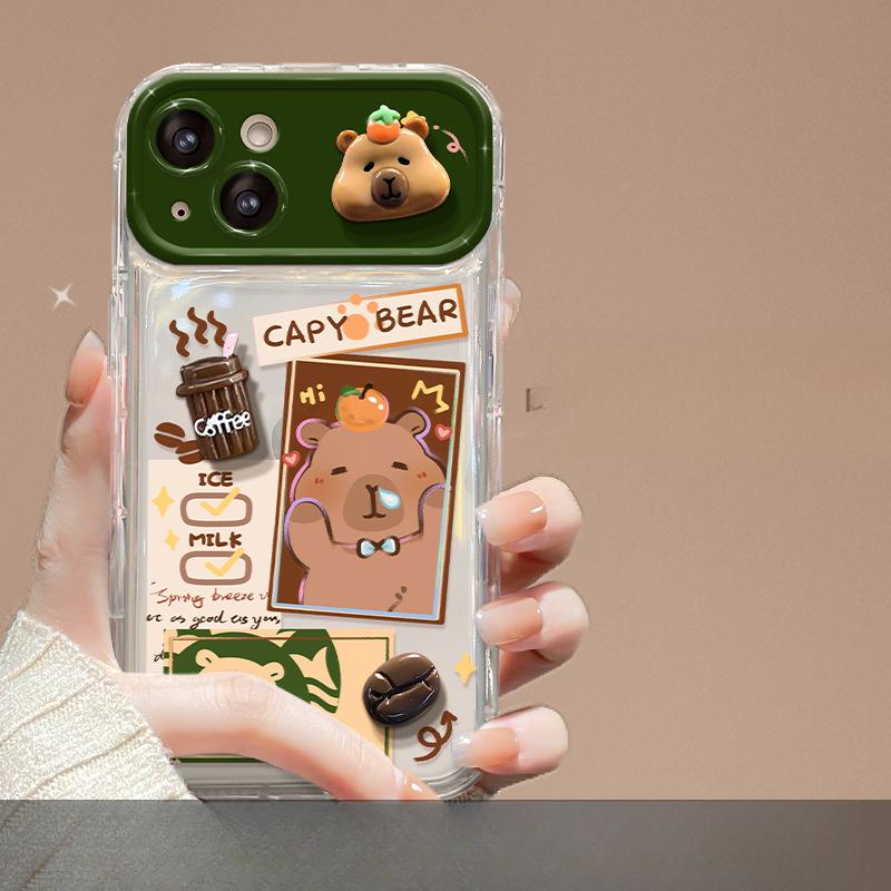 

Подвеска в виде куклы Капибала, подходит для Apple 15, чехол для мобильного телефона iPhone14/13pro, откидной зеркальный чехол Xs, силикон iPhone 6s Plus