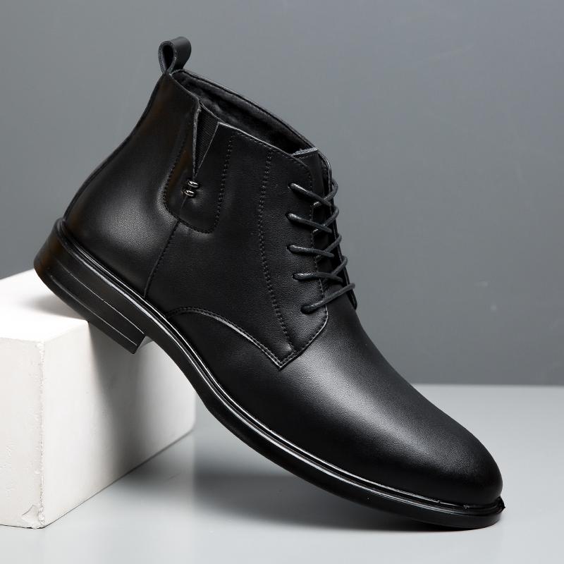 Handmade Leather Men Chelsea Boots Leisure Walk Brogue Shoes Fashion Casual Business Man Ankle Boots Formal Dress Footwear Botas