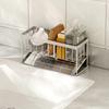 Kitchen Stainless Steel Sink Drain Rack Sponge Storage Organizer Dish Soap Drainer Shelf Kitchen Organizer Bathroom Accessories