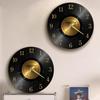 Vintage Wall Clock with Light Living Room Silent Clock for Bedroom Large Creative Luxury Desktop Watches Elegant Home Decoration