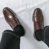 Fashion Autumn Winter Texture Simple Comfortable Lightweight Non-slip Men's Vintage Leisure Men's Luxury Business Office Oxford Shoes