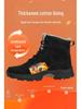 Botas de Neve Impermeáveis Extra-Grandes Masculinas do Nordeste, Veludo Grosso, Antiderrapantes, Cano Alto, Tamanho 46/47, Montanhismo ao Ar Livre.