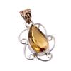 Natural Citrine Gemstone Handmade 925 Solid Sterling Silver Pendant 1.25" o2C53
