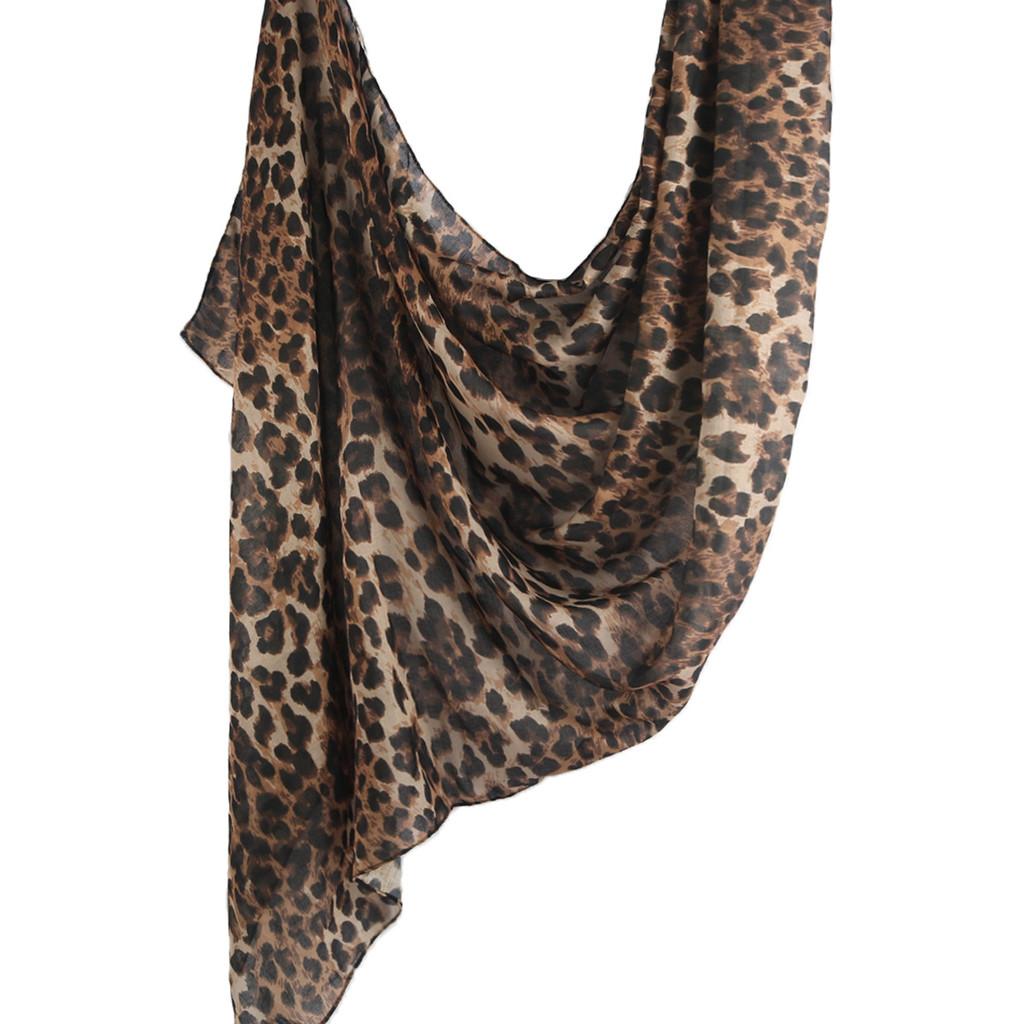 

Cotton Reversible Leopard Print Scarf With Warmth Sunshade Dust Protection For Fall Fashion Lovers StyleA