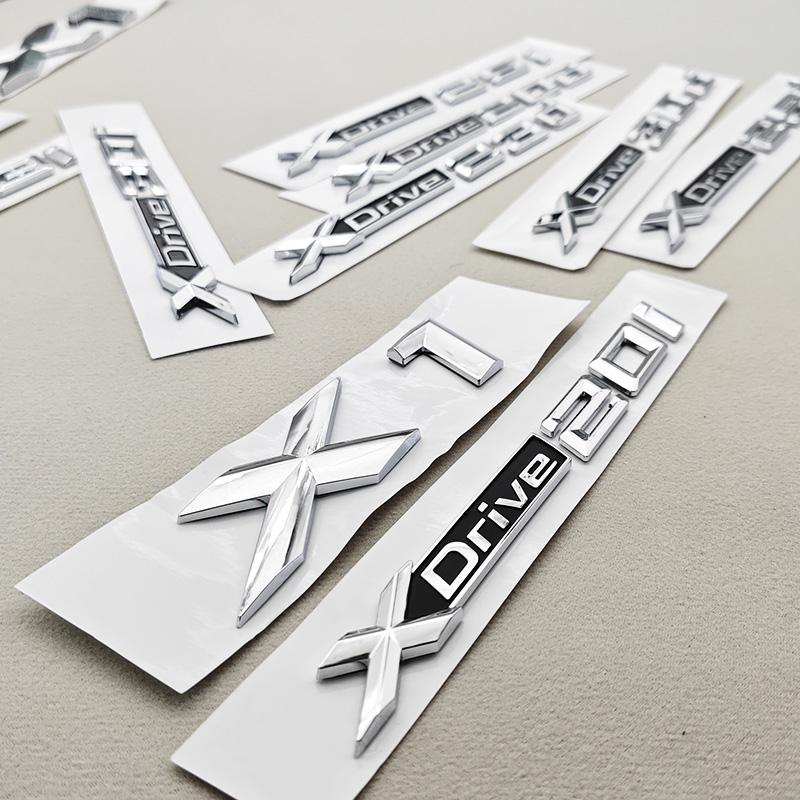 3D ABS Litery Logo Samochodu X1 XDrive 20i Emblemat Tylny Bagażnik Błotnik Boczne Naklejka Emblematyczna Dla BMW X1 X2 X3 XDrive Więcej Akcesoriów Samochodowych