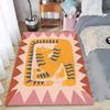 Vibrant Geometric Animal Rectangular Rug for Bedroom Living Room Office Non Slip Washable Floor Mat Home Decorative Soft Carpet