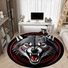 1pc Wolf Pack Office Round Area Rug, Under Office Chairs Bedroom Living Room Home Decor, Room Deco