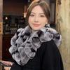 Fashion Genuine Rex Rabbit Fur Shawl Girls Warm Neck-protecting Scarf Women Winter Stylish Double-sided Thickened Fur Scarf Cape