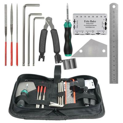 Gitarren-Reparaturset, Gitarren-Pflegeset, Wartungswerkzeug-Set, Reinigungszubehör