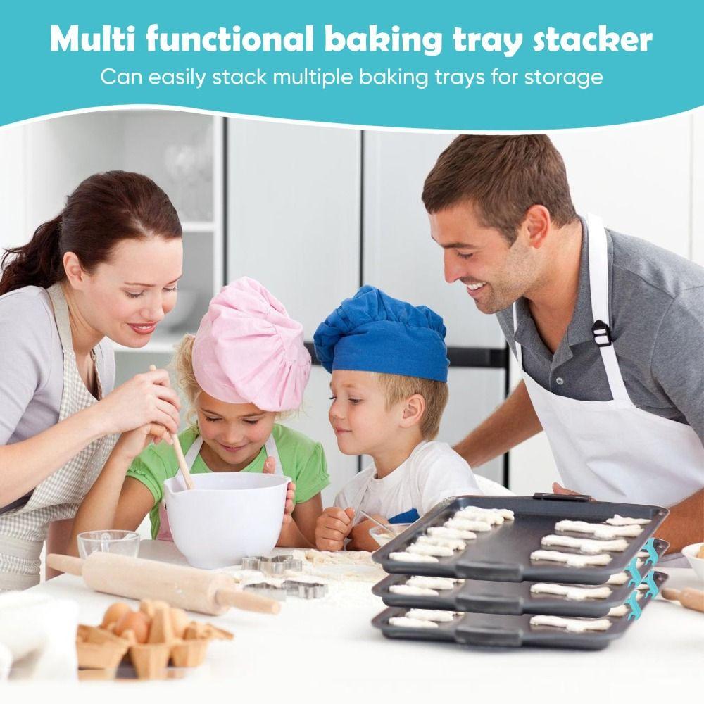 Plastic Trays Stacking Holder Space-Saving Pallet Clamp Refrigerator Tray Clamp  for Home Kitchen