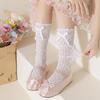 Meias para meninas primavera e verão meias de renda lolita versão coreana três camadas renda laço renda meninas pilha princesa meias