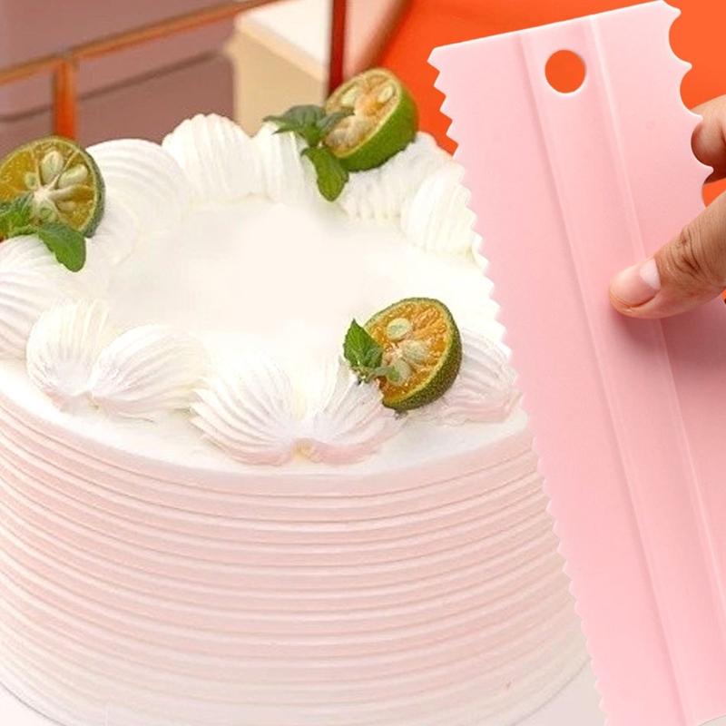 4 Piece Baking Tool Set Including Assorted Comb Scrapers Plastic for Quick Cake Decoration possesses Secure ending