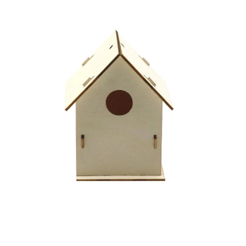 3pcs Minimalist Bird House Wooden Bird Cage Bird Raising Tool Bird Feeder  Outdoor