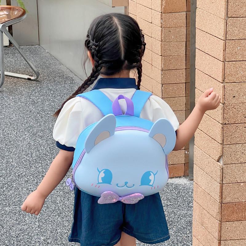 Cute Animal Pattern Kids Backpack With Curved Straps Ideal For Preschool